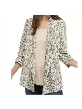The Limited Lexie Snakeskin Blazer Animal Print Chic Career Glam